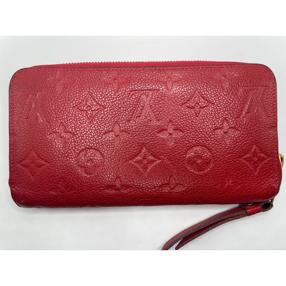 Louis Vuitton Zippy Wallet Cerise Red Monogram Empreinte Leather #850 - Picture 2 of 16